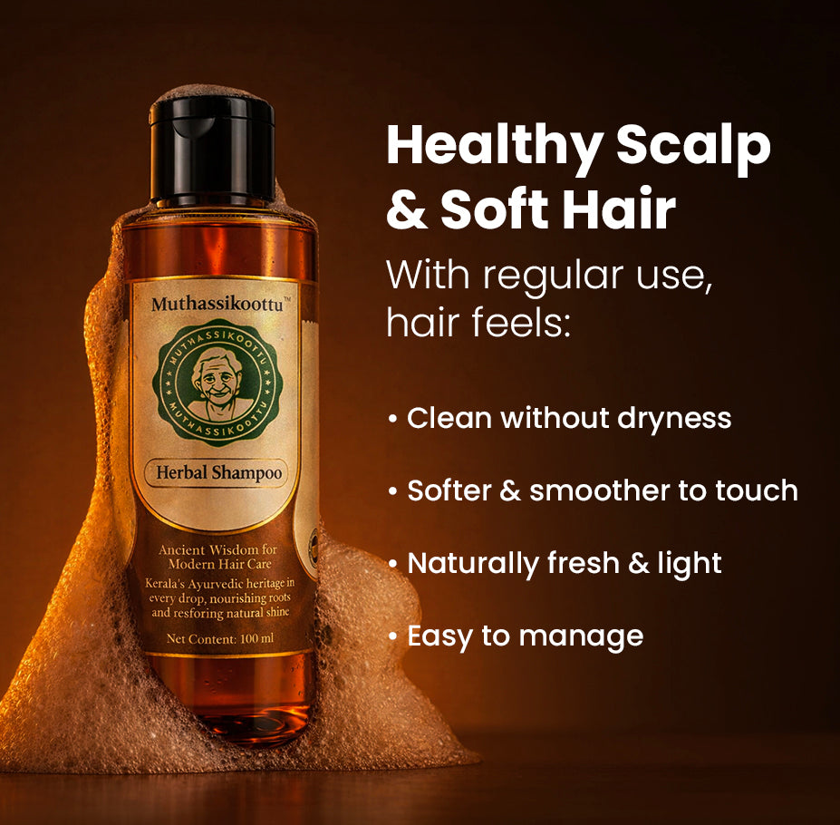 Muthassikoottu Herbal Shampoo – 100ml (Single Bottle)